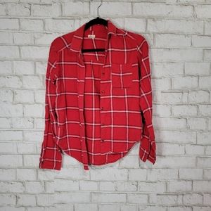 Hollister plaid button down top